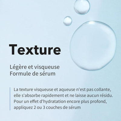 Sérum Hyaluronique À L'Eau De Glacier  - Booster D'Hydratation Non Grasse, Sérum Raffermissant Pour Une Peau Éclatante Et Rosée - Sérum Coréen Pour Peau En Verre - Grande Taille (300Ml).