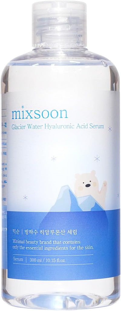 Sérum Hyaluronique À L'Eau De Glacier  - Booster D'Hydratation Non Grasse, Sérum Raffermissant Pour Une Peau Éclatante Et Rosée - Sérum Coréen Pour Peau En Verre - Grande Taille (300Ml).