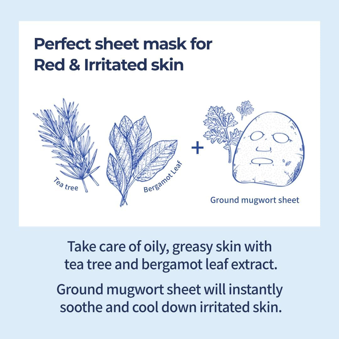 No.4 Icy Soothing Sheet Mask 4Ea/Boîte | Rafraîchissez Instantanément La Peau Chauffée, Apaisez Et Détendez Les Éruptions Soudaines