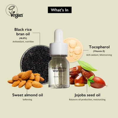Wonder Huile Pour Le Visage Au Riz Noir Wonder (10 Ml) | Huile Pour Le Visage