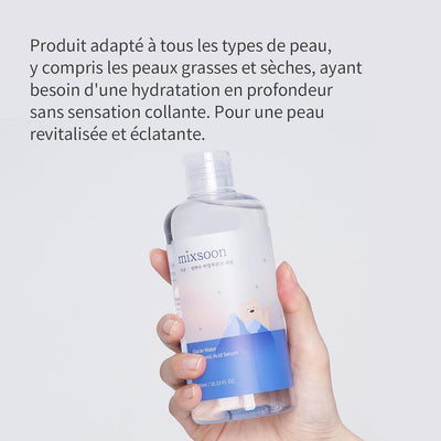 Sérum Hyaluronique À L'Eau De Glacier  - Booster D'Hydratation Non Grasse, Sérum Raffermissant Pour Une Peau Éclatante Et Rosée - Sérum Coréen Pour Peau En Verre - Grande Taille (300Ml).