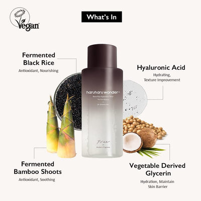 Wonder Black Rice Hyaluronic Toner Pour Peaux Sensibles, 10,1 Fl Oz / 300 Ml | Toner Hydratant Sans Alcool Et Parfum | Produit Végétalien Et Sans Cruauté Animale | EWG Green…