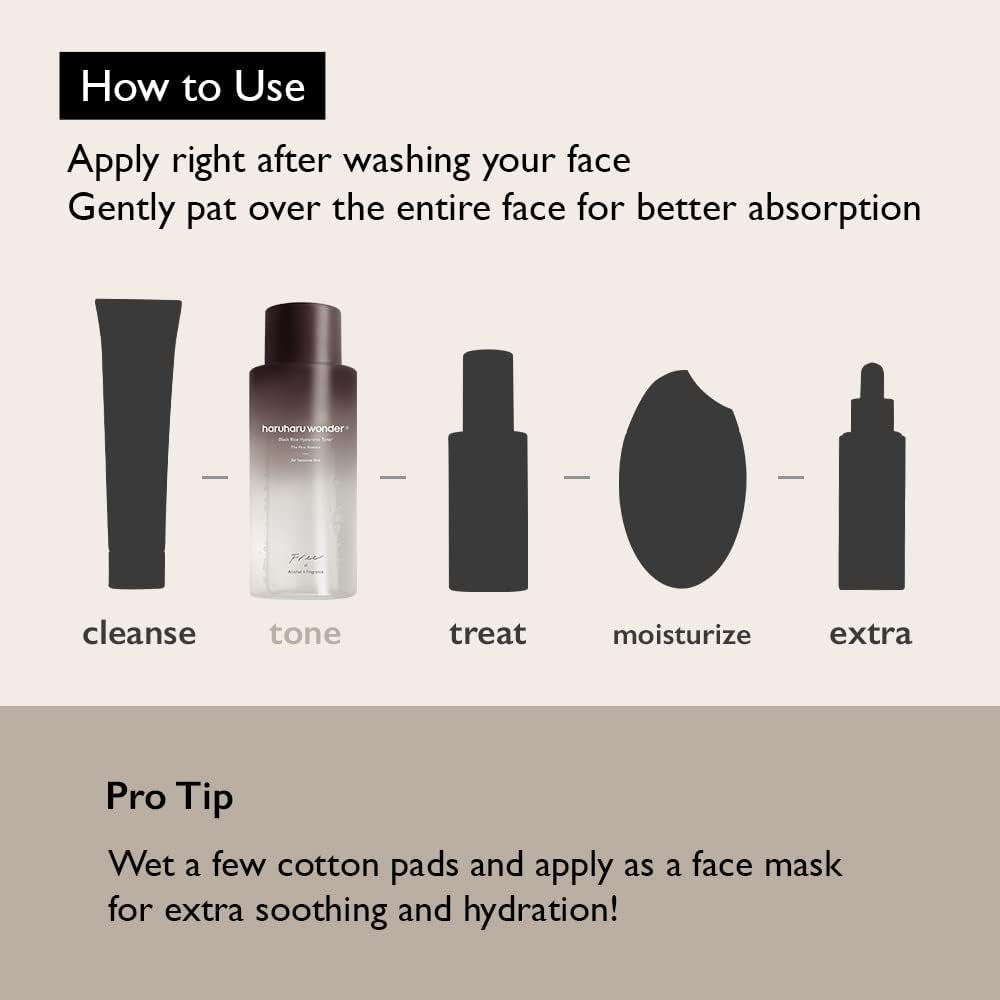 Wonder Black Rice Hyaluronic Toner Pour Peaux Sensibles, 10,1 Fl Oz / 300 Ml | Toner Hydratant Sans Alcool Et Parfum | Produit Végétalien Et Sans Cruauté Animale | EWG Green…