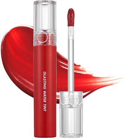Teinte À L'Eau Brillante 8 Couleurs | Couleurs Vives, Finition Brillante, Longue Durée, Hydratante, Beauté Naturelle | Utilisation Quotidienne, K-Beauty | 4G/0.14Oz No.02 GOUTTE ROUGE