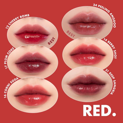 Rom&Nd Teinte Permanente Lush 16 Teintes | Couleur Vive | Finition Brillante | Résistant| Hydratant| Mise En Évidence | K-Beauté | 5.5G/0.2Oz #07 JUJUBES
