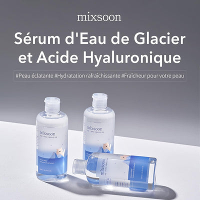 Sérum Hyaluronique À L'Eau De Glacier  - Booster D'Hydratation Non Grasse, Sérum Raffermissant Pour Une Peau Éclatante Et Rosée - Sérum Coréen Pour Peau En Verre - Grande Taille (300Ml).