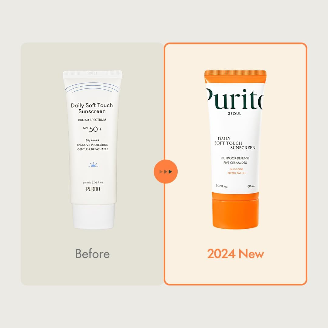 PURITO SEOUL Crème Solaire Quotidienne, SPF50+ PA++++, Céramides, Non White Cast, Protection UVA & UVB Résistante À L'Eau, K-Beauty