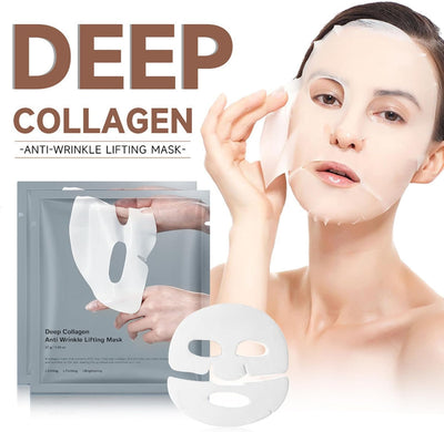 Pemarlis 4 Pièce Bio-Collagen Real Deep Mask, Biodance Collagène Mask Overnight, Soin Du Visage Collagène Film Hydratant Anti-Âge Masque Visage, Korean Biodance Bio-Collagen Real Deep Mask