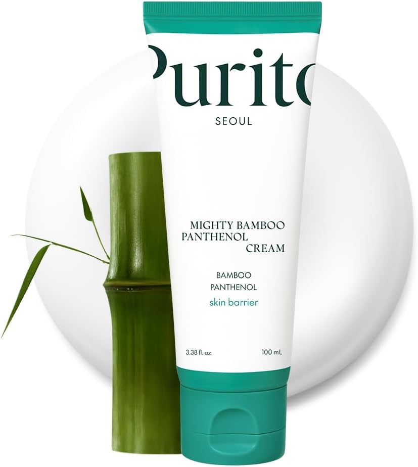 PURITO Panthenol Cream, Glow Skin, Skin Barrier Repair, for All Skin Types, Daily Face Moisturizer, Vegan & Cruelty-Free, Korean Skin Care, Glass Skin, 3.38Fl.Oz / 100Ml