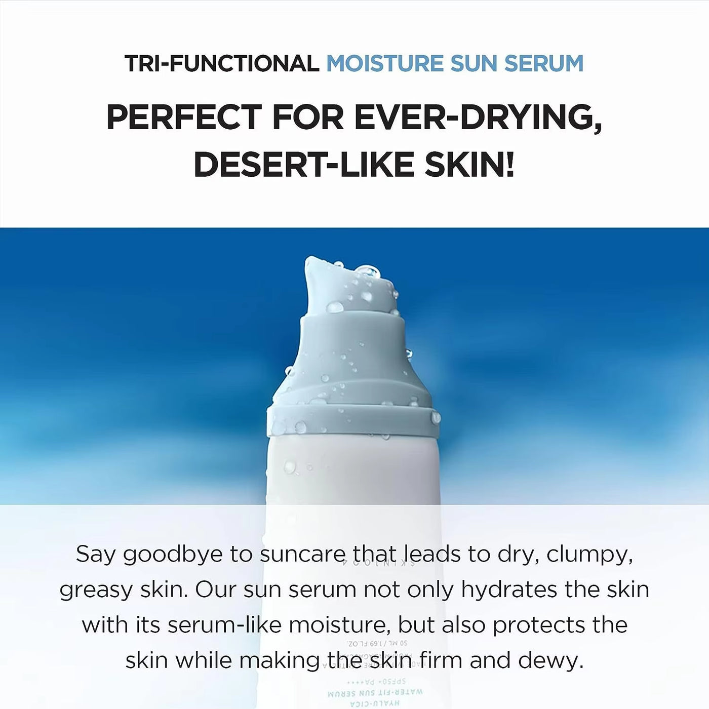 South Korea SKIN1004 Hyaluronic Acid Centella Asiatica Water-Based Sunscreen Moisturizing and Light Moisturizing 50ML