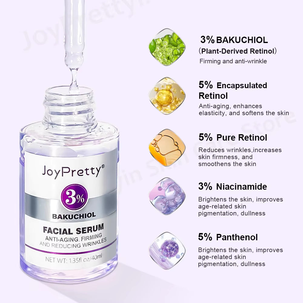 Plant Retinol Face Serum Wrinkle Removal Hyaluronic Acid Lifting Moisturizing Skin Care Niacinamide Facial Serum Skincare