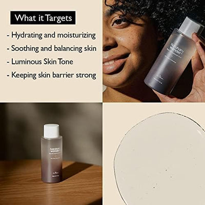 Wonder | Toner Hyaluronique Au Riz Noir 5,1 Fl.Oz | Toner Hydratant Pour Le Visage Pour Tous Types De Peau | Produit Végétalien Et Sans Cruauté Animale| EWG Green