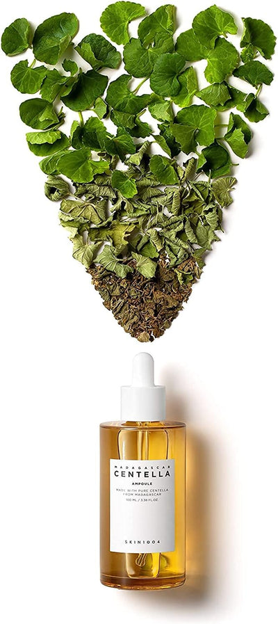 ZEESOON  Madagascar Centella Lot De 100 Ampoules Sérum Visage 100 % Avec Extrait De Centella Asiatica Pour Apaiser Les Peaux Sensibles Et Sujettes À L'Acné