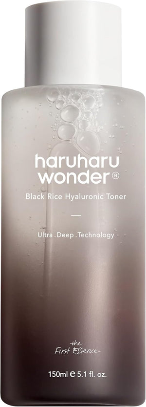 Wonder | Toner Hyaluronique Au Riz Noir 5,1 Fl.Oz | Toner Hydratant Pour Le Visage Pour Tous Types De Peau | Produit Végétalien Et Sans Cruauté Animale| EWG Green