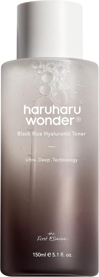 Wonder | Toner Hyaluronique Au Riz Noir 5,1 Fl.Oz | Toner Hydratant Pour Le Visage Pour Tous Types De Peau | Produit Végétalien Et Sans Cruauté Animale| EWG Green