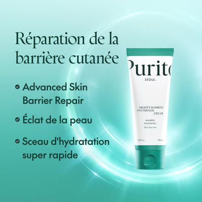 PURITO Panthenol Cream, Glow Skin, Skin Barrier Repair, for All Skin Types, Daily Face Moisturizer, Vegan & Cruelty-Free, Korean Skin Care, Glass Skin, 3.38Fl.Oz / 100Ml
