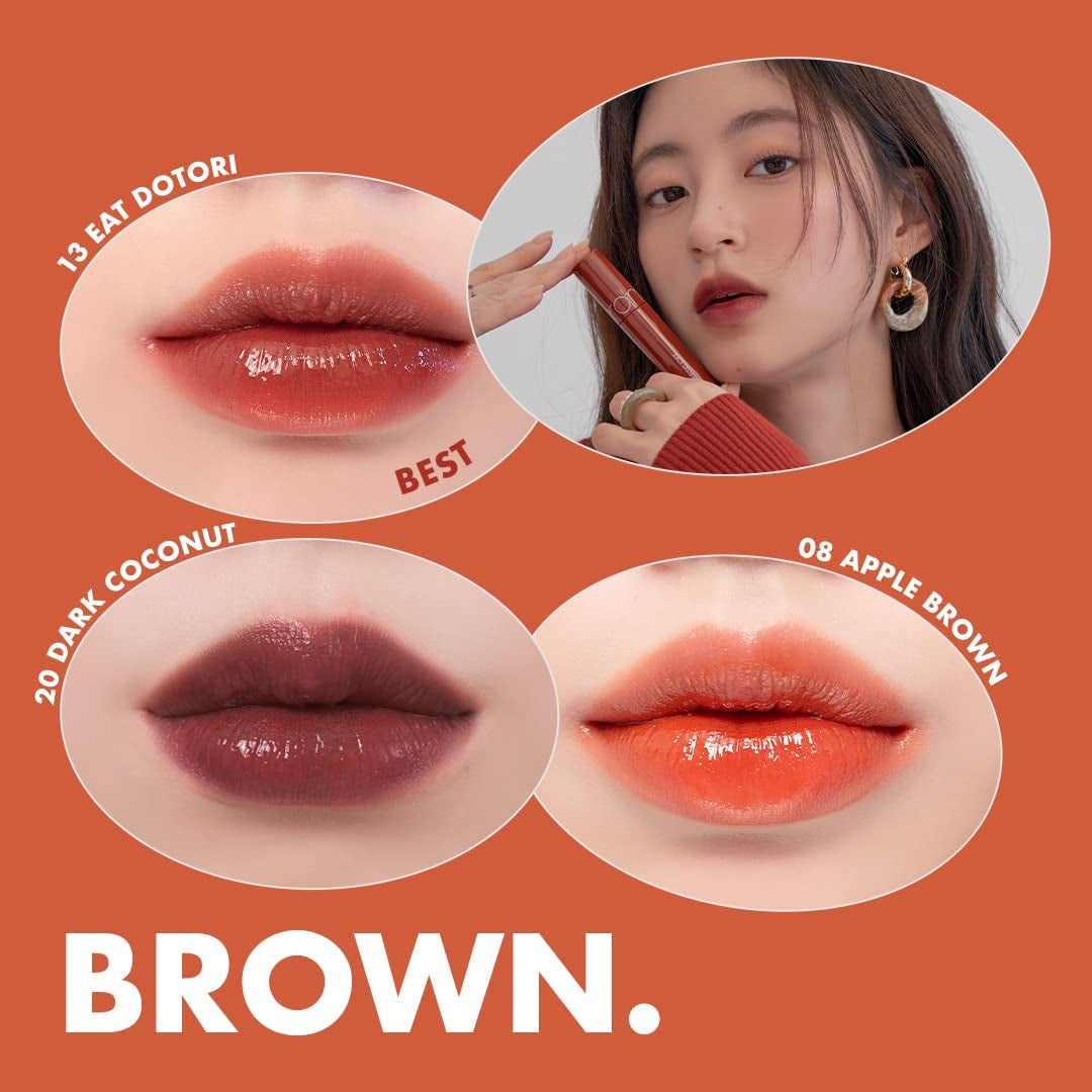 Rom&Nd Teinte Permanente Lush 16 Teintes | Couleur Vive | Finition Brillante | Résistant| Hydratant| Mise En Évidence | K-Beauté | 5.5G/0.2Oz #07 JUJUBES